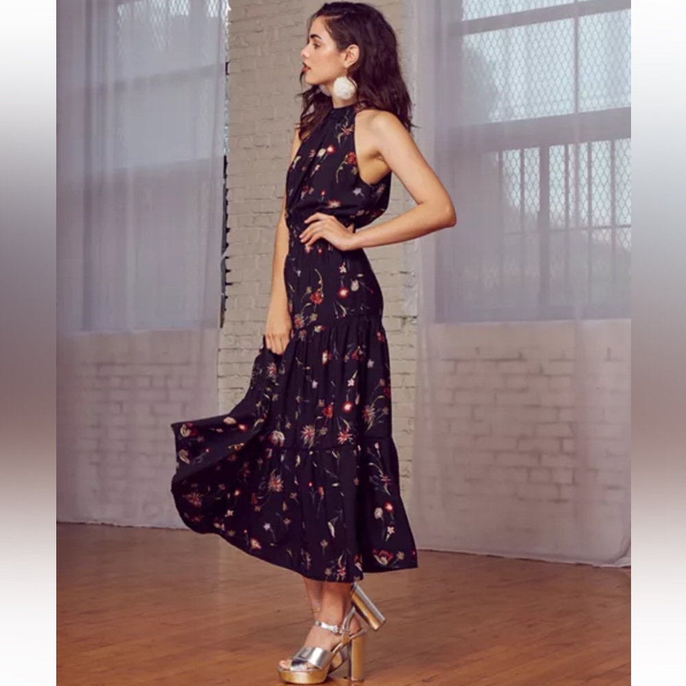 Lost + Wander Black Fleur Maxi Floral Dress - Picture 4 of 13